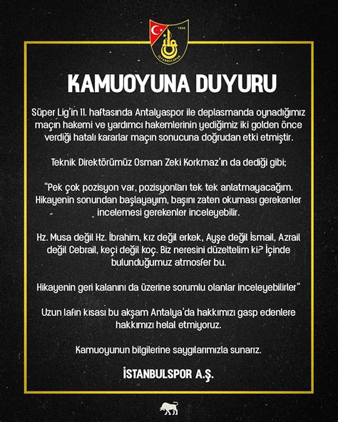 Stanbulspor A On Twitter Kamuoyuna Duyurulur Https T Co