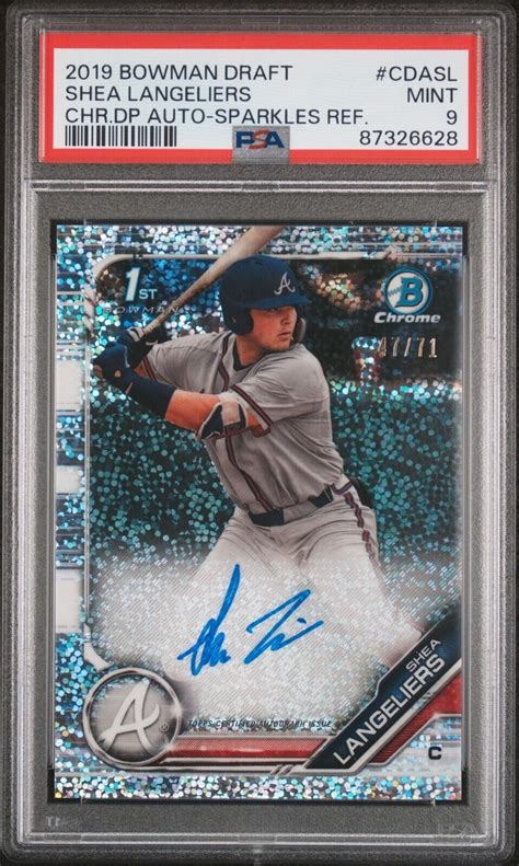 Shea Langeliers Bowman Chrome Draft Auto Sparkles Refractor Rc