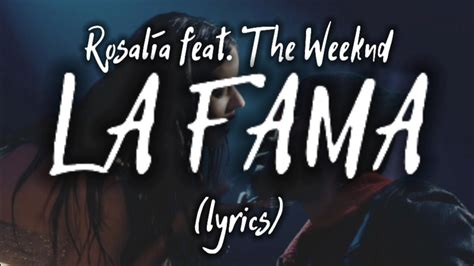 Rosalía The Weeknd La Fama lyrics letra YouTube