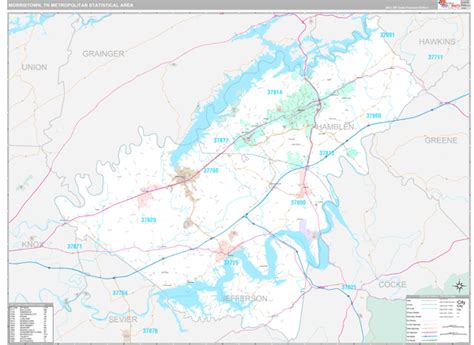 Morristown Metro Area, TN Maps