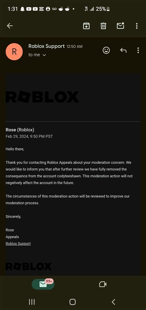 I Tried Appealing My Roblox Termination And I Got This R Robloxbans