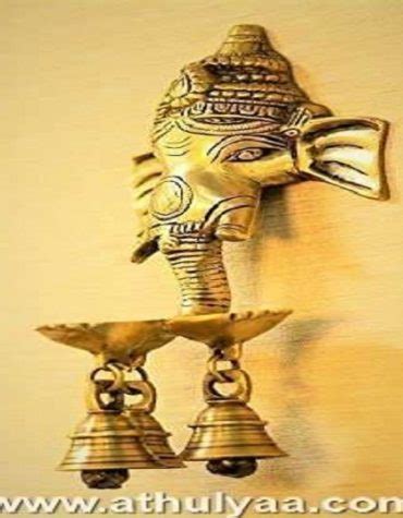 Brass Ganesha Deepak Bell Wall Hanging Wall Hanging Gifts Athulyaa