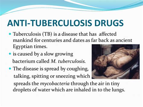 ANTI TUBERCULOSIS DRUGS