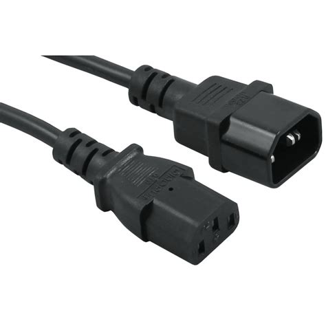 IEC C14 Male IEC C13 Female Power Extension Jumper Lead IEC Power Leads