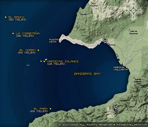 Banderas Bay Mexico Map