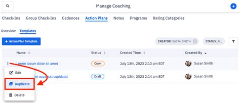 How Do I Duplicate An Action Plan Template Ambition Help Center