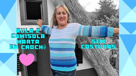 Linda Camisola Marta Em Croch Aula E Ltima Todos Os Tamanhos