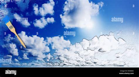 Blue sunny sky with clouds Stock Photo - Alamy