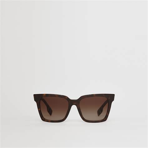 Square Frame Sunglasses In Tortoiseshell Women Burberry® Official