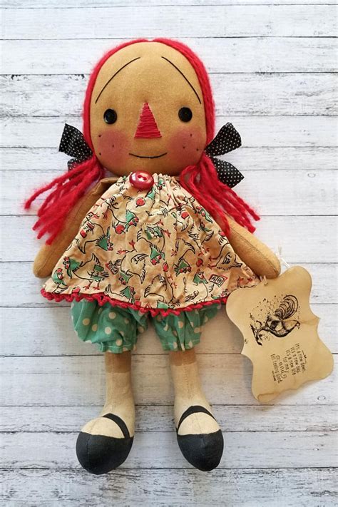 Farm Girl Chicken Bloomers Annie Primitive Raggedy Ann Doll Etsy