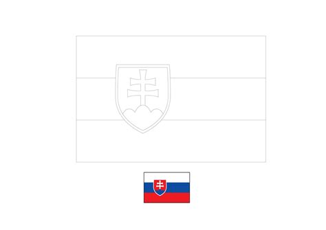 Flag of Slovakia coloring page - Free coloring sheets - coloring1.com