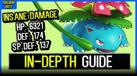 Pokemon Unite Venusaur IN DEPTH Guide Stats Items Skill Tricks