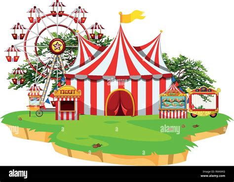 Carnival Fun Fair Scene Illustration Stock Vector Image And Art Alamy