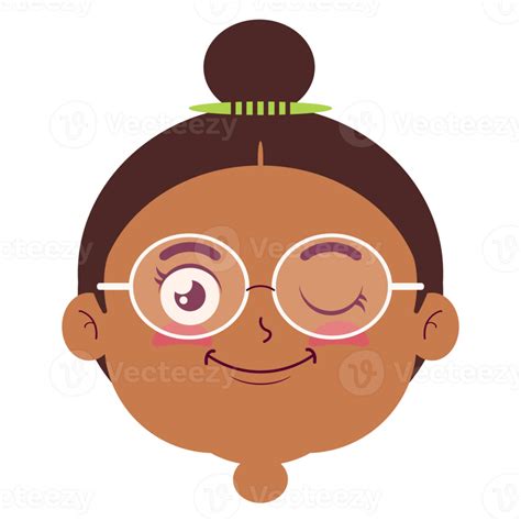 Girl Happy Face Cartoon Cute 14320020 Png