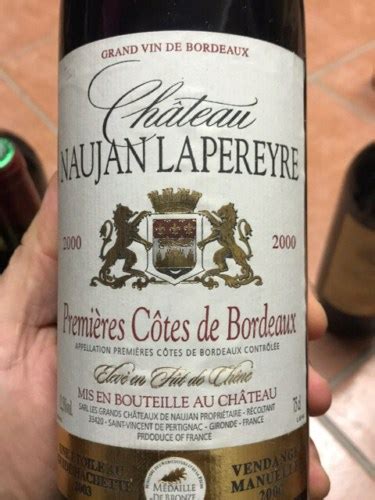 Château Naujan Lapeyrere Premières Côtes de Bordeaux Vivino US