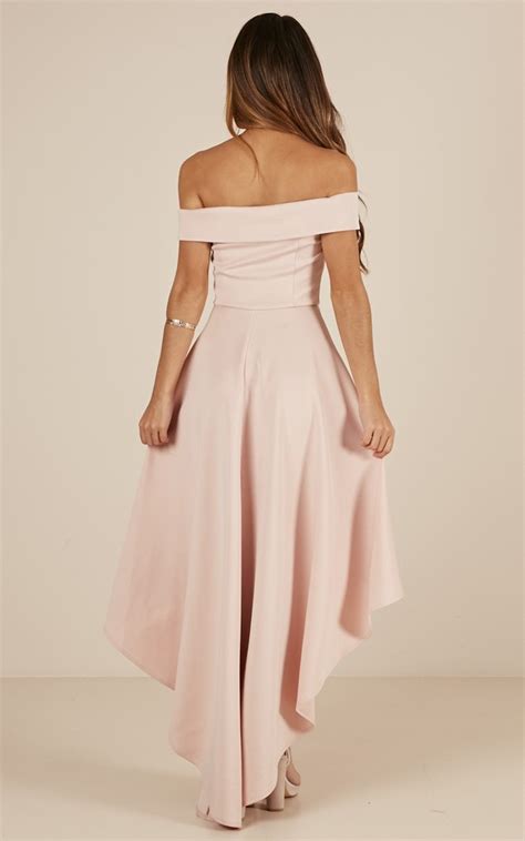 Sexy Off The Shoulder Pink High Low Party Dress M3323 On Luulla