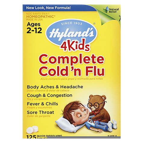 Hylands 4 Kids Cold N Flu Complete Quick Dissolving Tablets Health