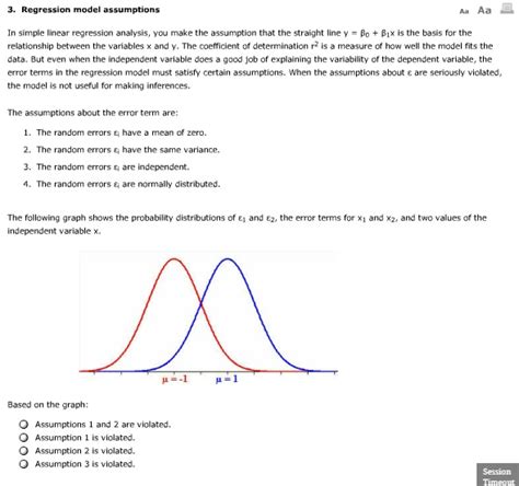 Solved 3. Regression model assumptions In simple linear | Chegg.com