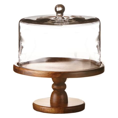 American Atelier Madera Pedestal Plate With Glass Dome From Hayneedle