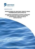 Range-finding of anatoxin toxicity using Phormidium Bloom extracts | Ministry for the Environment