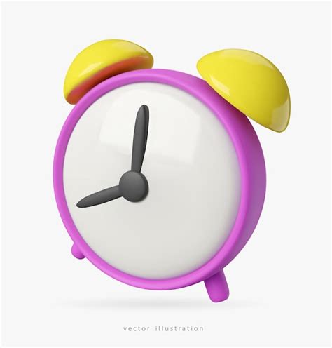 Icono De Despertador 3D Concepto De Plazo De Tiempo Vector Premium