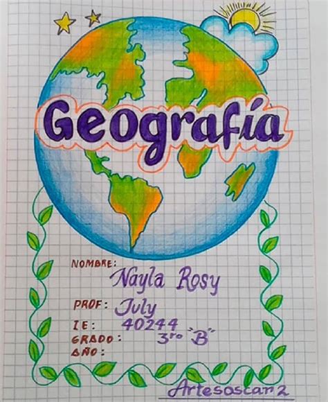 Portadas de geografía fáciles para imprimir secundaria Marketing