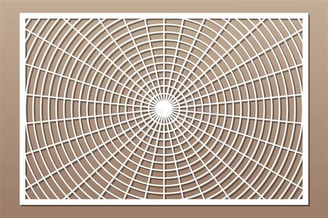 Laser Cut Panel Decorative Card For Cutting Abstract Lines Art Geometry Pattern Ratio 2 3