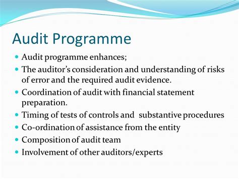 Audit Program Meaning Objectives Contents Advantages 44 Off