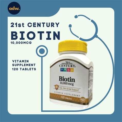 21st Century Biotin 10000 Mcg 120 Tablets Lazada Ph