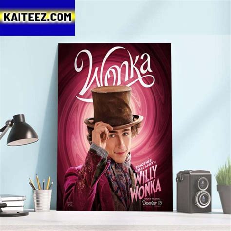 Timothee Chalamet as Willy Wonka in Wonka Movie Art Decor Poster Canvas ...