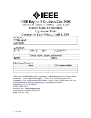 Fillable Online Ewh Ieee Secon08Ethicsregistrationform Doc Ewh Ieee