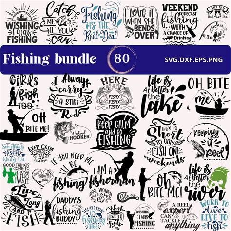 Fishing Quotes Svg , Fishing Bundle Svg, Fisherman Svg, Fishing Hook ...