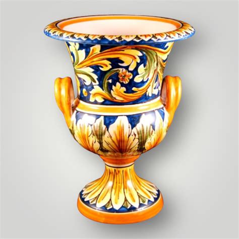 Vaso Impero In Ceramica Di Caltagirone