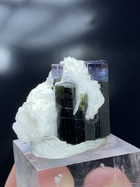 Multiple Color Blue And Green Tourmaline With Albite Specimen From