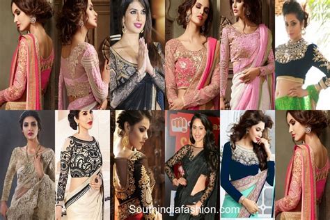 7 Stunning Full Sleeves Blouse Designs South India Fashion