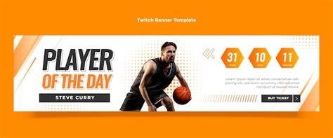 Free Vector | Gradient halftone basketball twitch banner