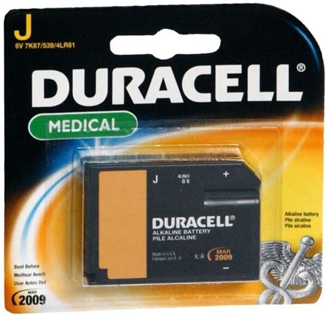 1 Duracell J Battery 6 Volt Alkaline Batteries 6v For Medical Devices