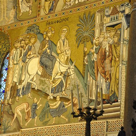 Jesus' Entry into Jerusalem: The Palatine Chapel Mosaics