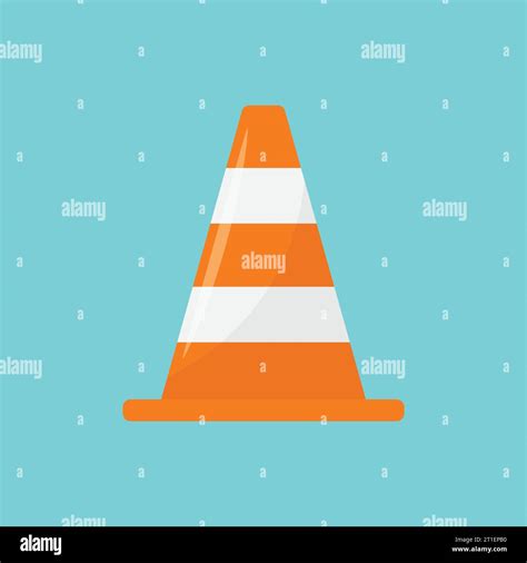 Traffic Cone Icon In Flat Style Safety Obstacle Vector Illustration On