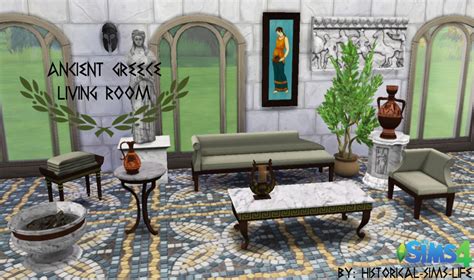 Ancient Greece Living Room Set for Sims 4 | Living room sets, Furniture, Furniture style