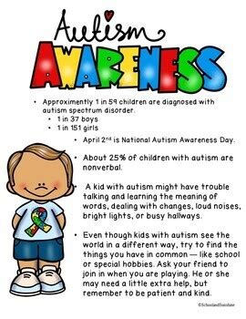 Autism Awareness Activities by School and Sunshine | TpT