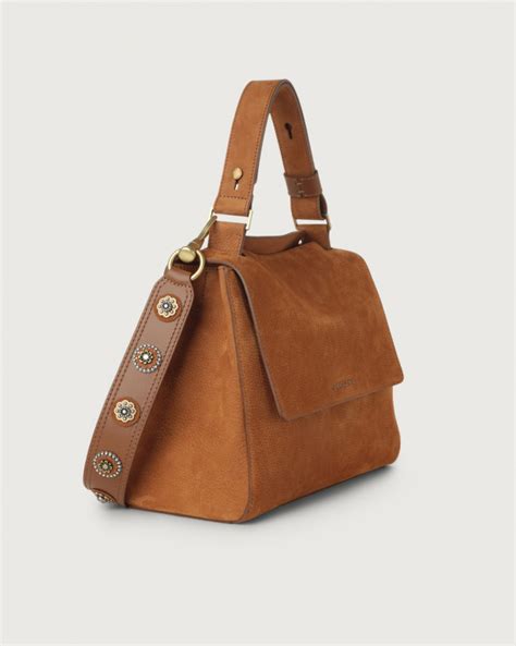 Orciani Borsa Sveva Media Nabucco Tan In Nubuck A Spalla Con Tracolla