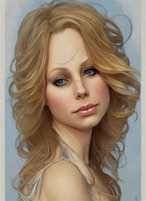 Krea Beautiful Portrait Of Blonde Gianna Michaels Combined With