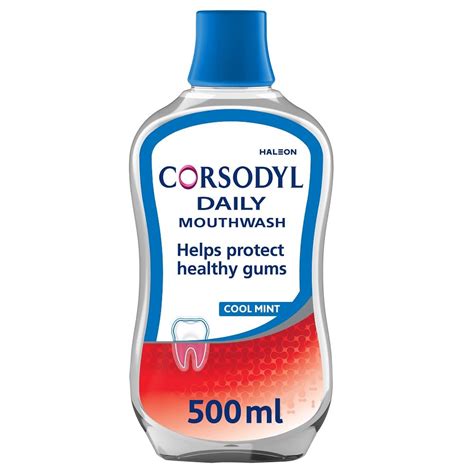 Buy Corsodyl Daily Gum Care Mouthwash Alcohol Free Cool Mint 500ml