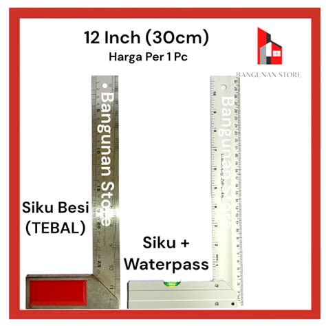 Penggaris Ukur Sudut Siku Tukang Cm Alat Ukur Meteran Pasekon