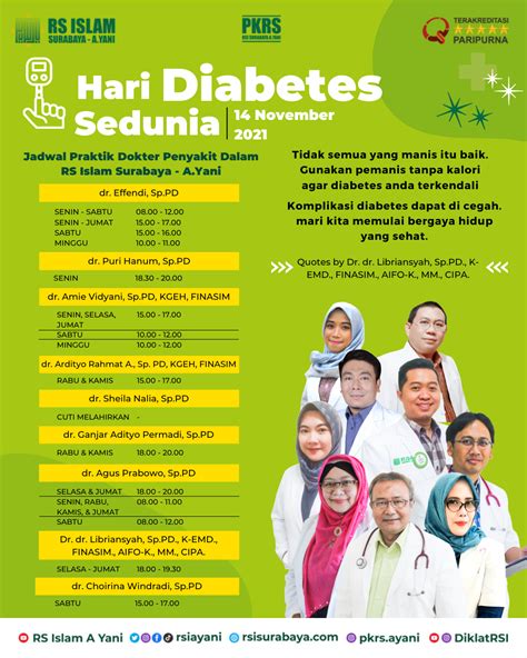 Selamat Hari Diabetes Sedunia RS Islam Surabaya