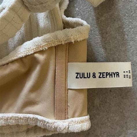 Zulu Zephyr Towelling Cream Bikini In Great Depop