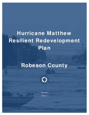 Fillable Online Robeson County Resilient Redevelopment Plan Draft Fax