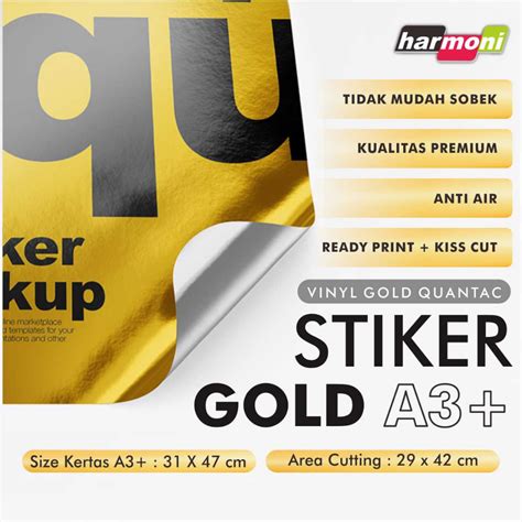 Jual Print Stiker Vynil Gold Quantac A High Resolusi Printing