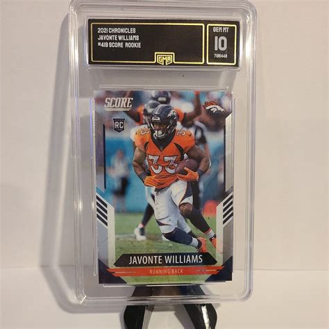 2021 Panini Chronicles Javonte Williams Score RC 419 Broncos Rookie